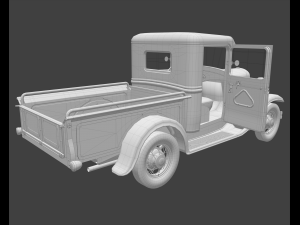 retro pick-up 3D 模型