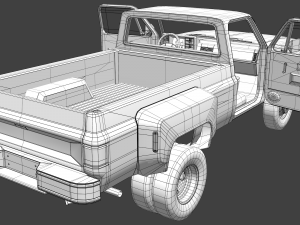 pick-up 3 Model 3D