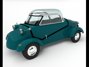Small electric car style 50s 3D 模型