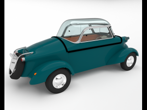 Small electric car style 50s Modello 3D