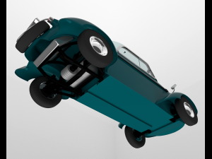 Small electric car style 50s Modello 3D