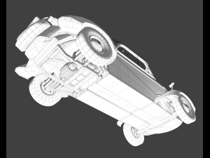 Small electric car style 50s Modello 3D