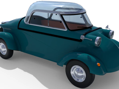 Small electric car style 50s 3D Model