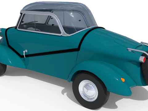 Small electric car style 50s 3D Model