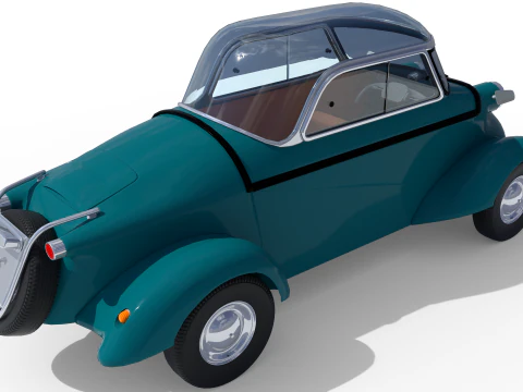 Small electric car style 50s 3D Model
