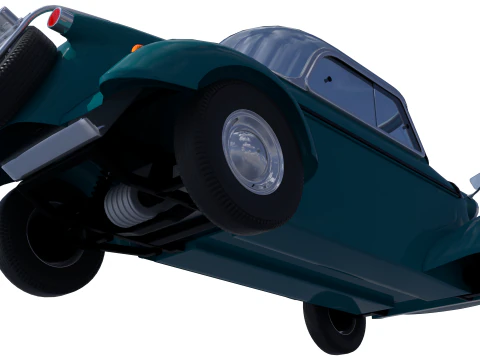 Small electric car style 50s 3D Model