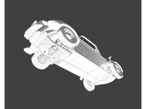 Small electric car style 50s 3D Model