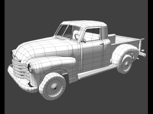 Chevy pick-up style 50s Modelo 3D
