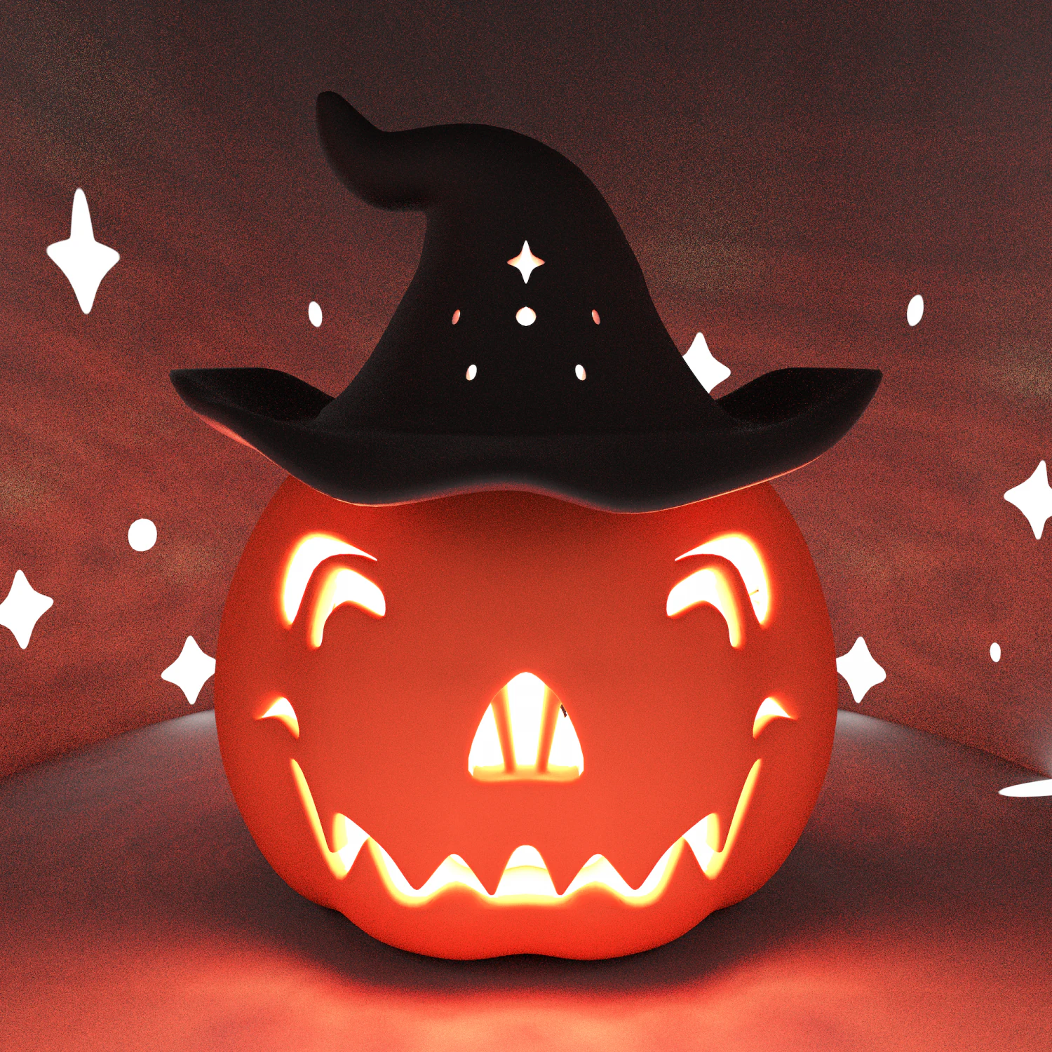 हैलोवीन मोमबत्ती या कैंडी फूलदान 3D मॉडल .c4d .max .obj .3ds .fbx .stl .blend