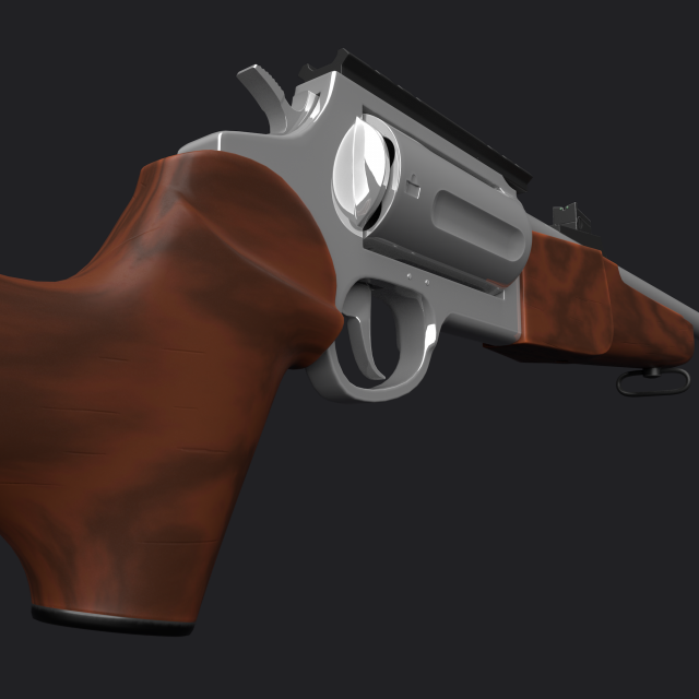 Carbine revolver 3D मॉडल .c4d .max .obj .3ds .fbx .stl .blend 