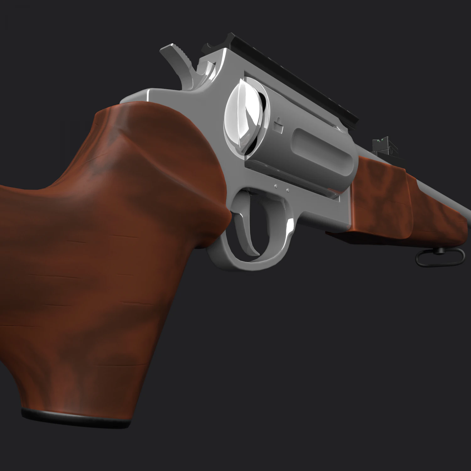 Carbine revolver 3D Model .c4d .max .obj .3ds .fbx .stl .blend