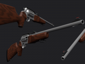 Carbine revolver 3D मॉडल