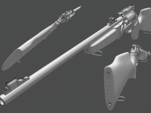 Carbine revolver 3D मॉडल