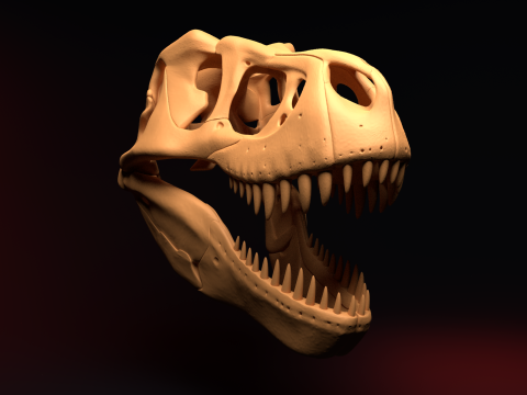 T-REX SKULL 3D प्रिंट मॉडल