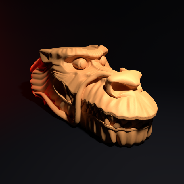 DRAGON HEAD 3D Принт Модель .c4d .max .obj .3ds .fbx .stl .blend 