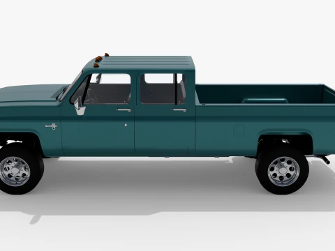 Chevrolet K30 Crew Cab 1989 3D Model