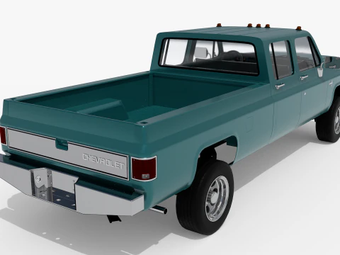 Chevrolet K30 Crew Cab 1989 3D Model