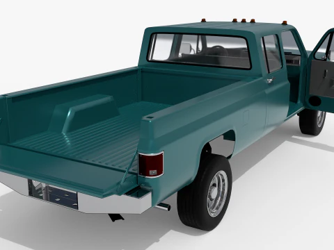 Chevrolet K30 Crew Cab 1989 3D Model