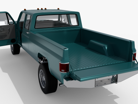 Chevrolet K30 Crew Cab 1989 3D-Modell