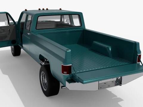 Chevrolet K30 Crew Cab 1989 3D Model
