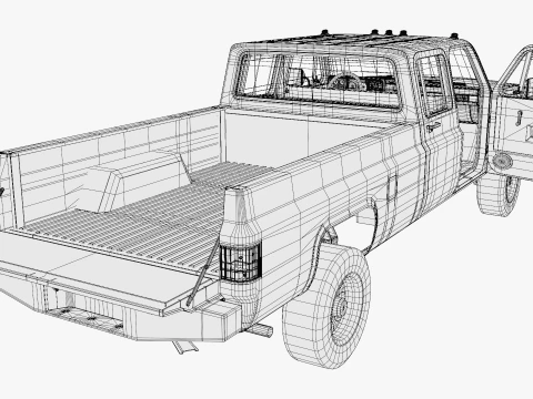 Chevrolet K30 Crew Cab 1989 3D Model