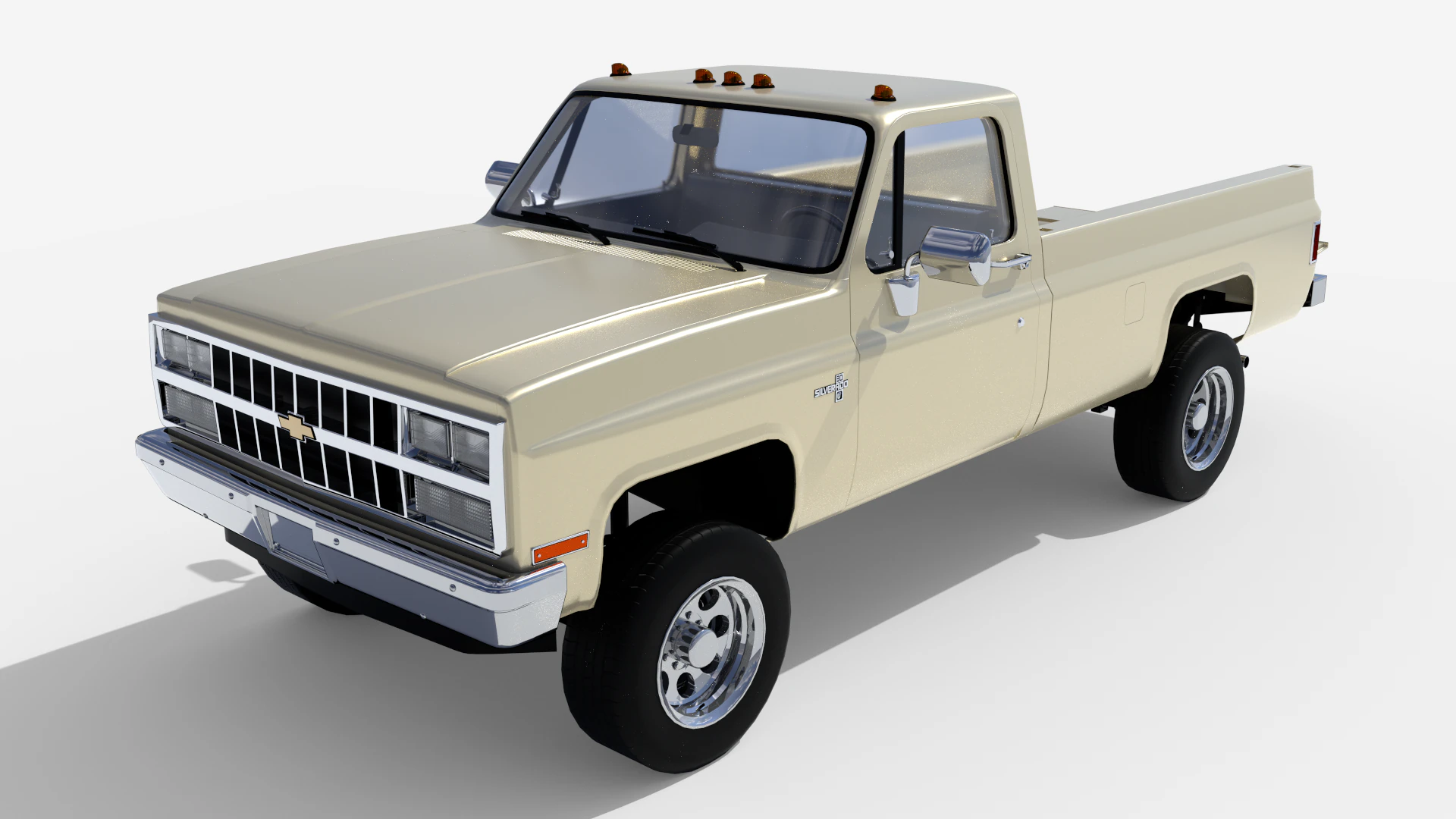 Chevrolet K30 1989 3D Model .c4d .max .obj .3ds .fbx .stl .blend 