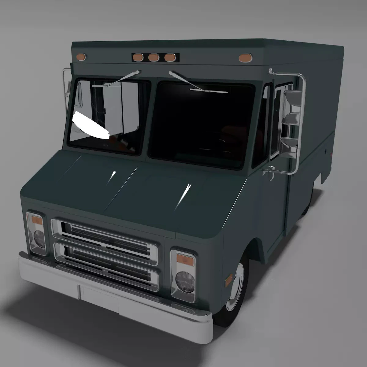 Step Van 3D Model .c4d .max .obj .3ds .fbx .stl .blend