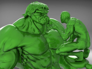 hulk and spiderman 3D Print Model