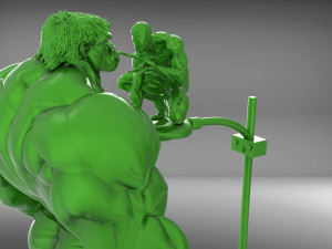 hulk and spiderman 3D Baskı Modeli