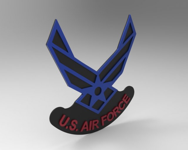 us air force 3D Model .c4d .max .obj .3ds .fbx .stl .blend 