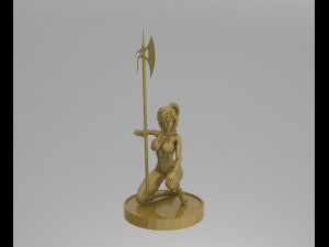 barbarian girl 3D Model