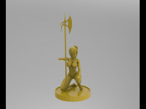 barbarian girl 3D Model