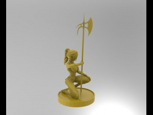 barbarian girl 3D Model