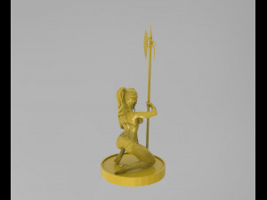 barbarian girl 3D Model