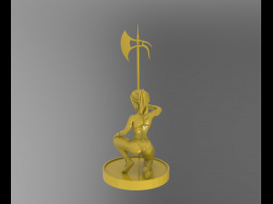 barbarian girl 3D Model