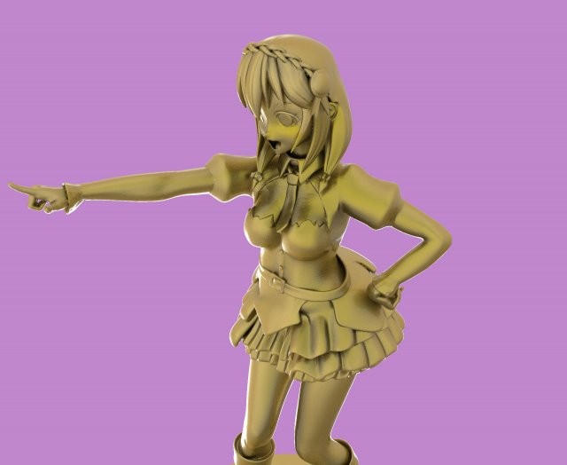 anime women Modello 3D .c4d .max .obj .3ds .fbx .stl .blend 