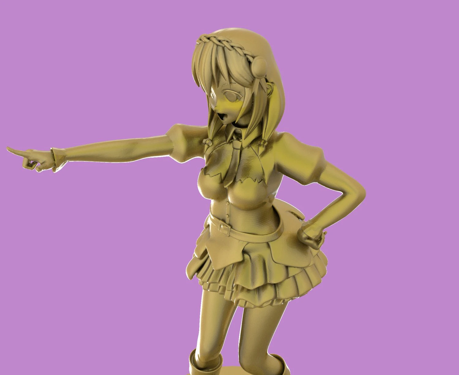 anime women 3D Model .c4d .max .obj .3ds .fbx .stl .blend 