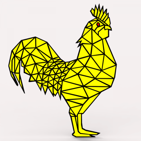 COCKEREL Model 3D .c4d .max .obj .3ds .fbx .stl .blend 