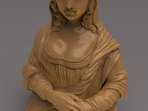 Mona Lisa Bust 3D Print STL File 3D Model
