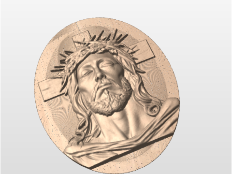 Jesus Christ Crown of Thorns on Cross 3Dモデル
