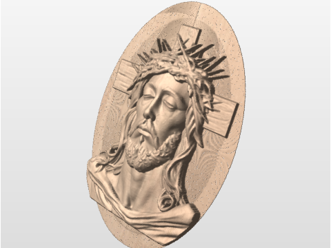 Jesus Christ Crown of Thorns on Cross 3Dモデル