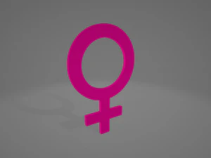 símbolo feminino Modelo de Impressão 3D