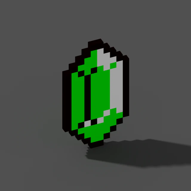 tloz rupia voxel Modelo de Impressão 3D .c4d .max .obj .3ds .fbx .stl .blend