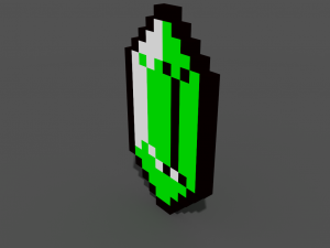 tloz rupia voxel 3D 프린트 모델