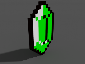 tloz rupia voxel 3D 프린트 모델