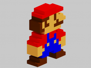 mario and goomba voxel 3D Baskı Modeli