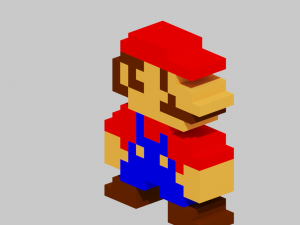 mario and goomba voxel 3D Baskı Modeli