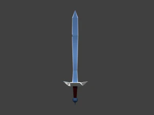 sword and shield lowpoly 3D Model