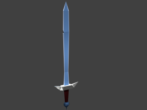 sword and shield lowpoly Modelo 3D