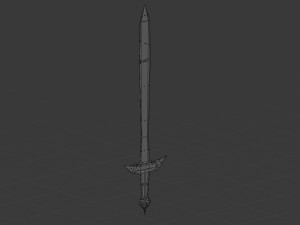 sword and shield lowpoly Modelo 3D